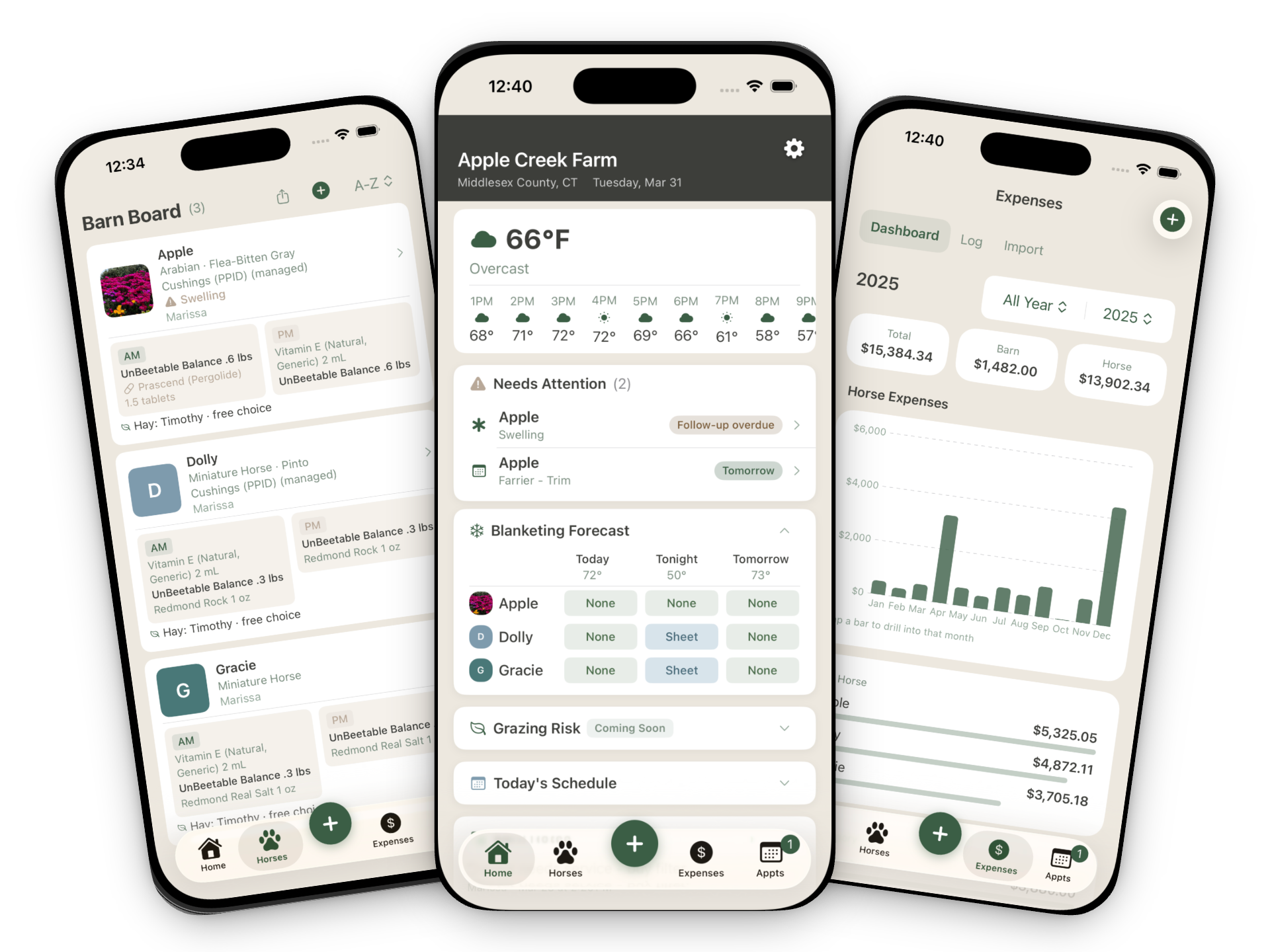BarnKeeper app screenshots